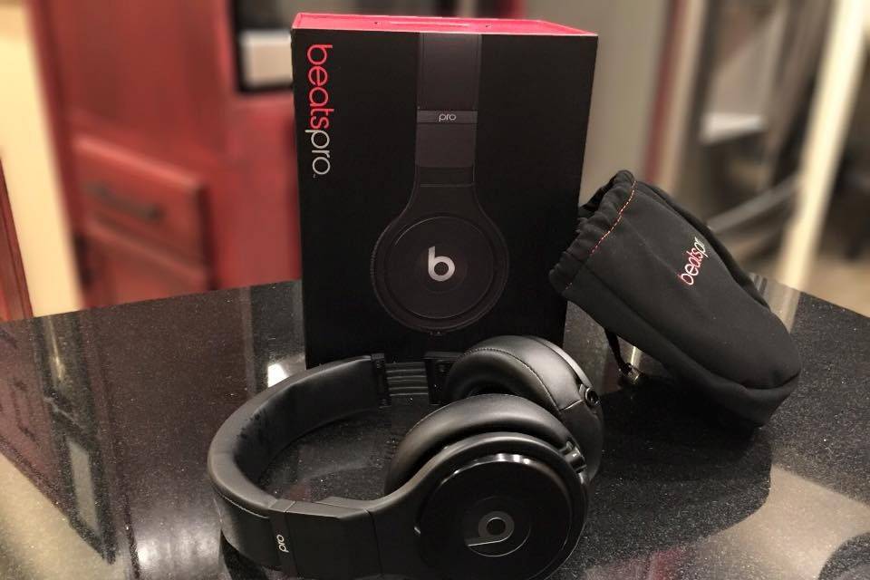 Even down to our headphones we make sure to use quality gear. Our current headphone of choice is the Beats Pro