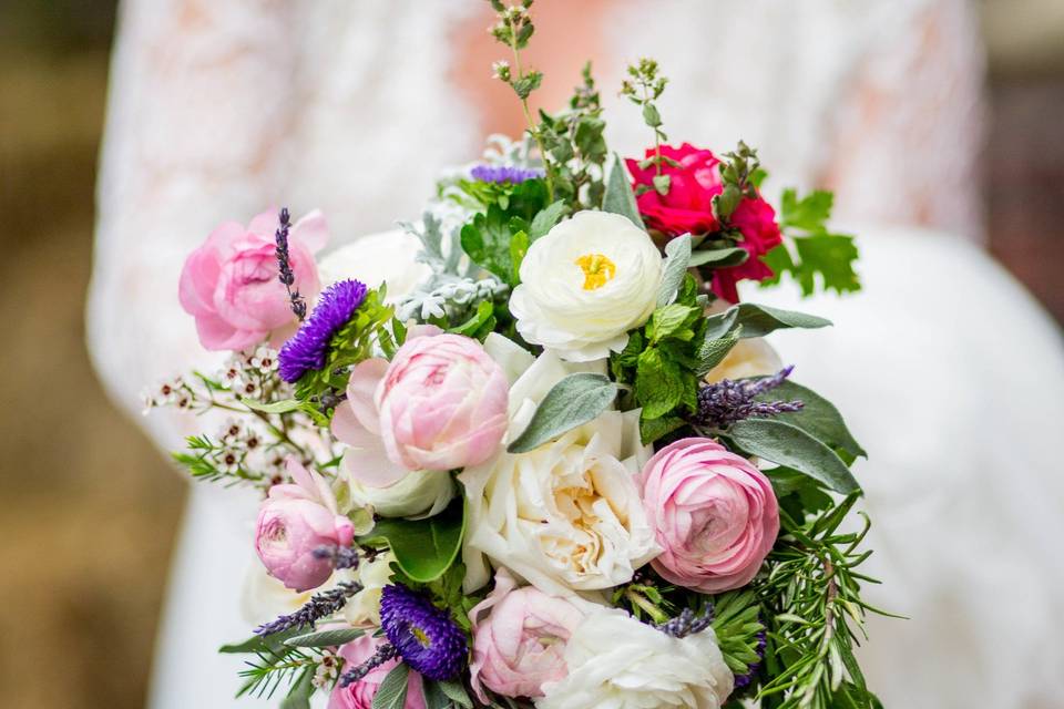 A stunning bridal bouquet