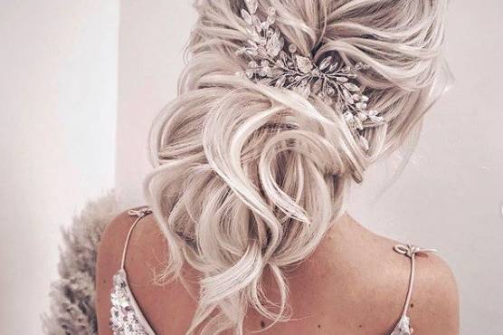 Low messy updo