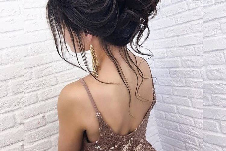 Updo for long hair