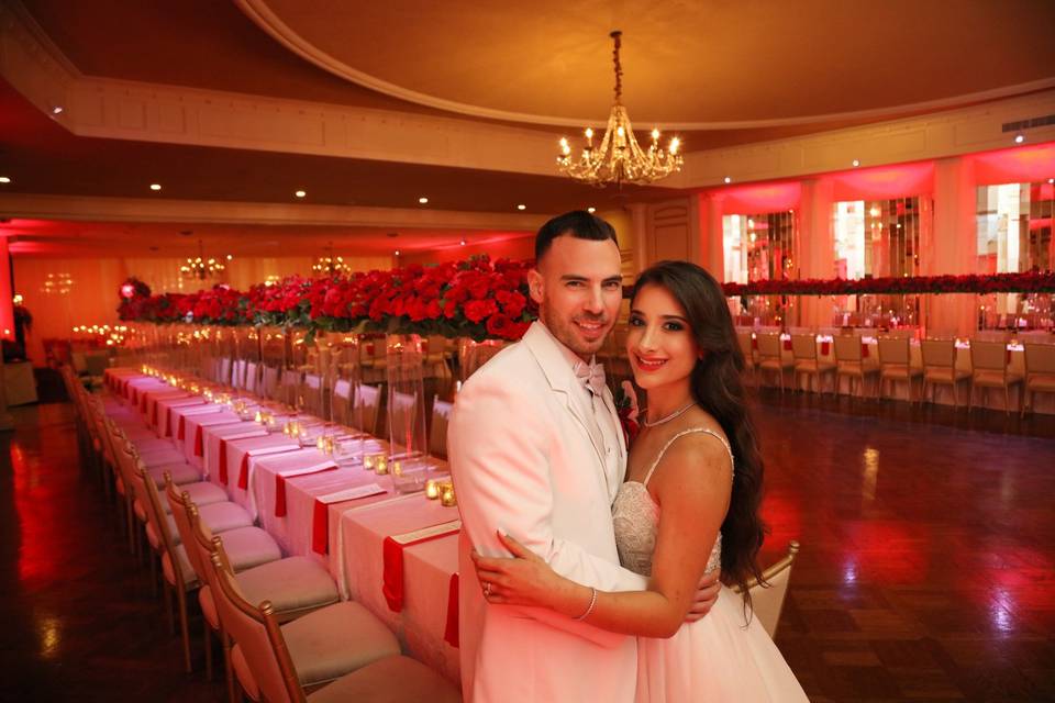 Ashley & Bryan's red & crystal fall wedding was understated elegance