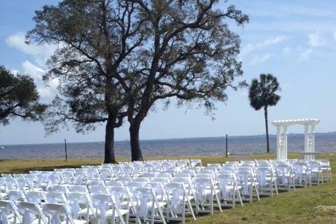 Outdoor ceremony setup