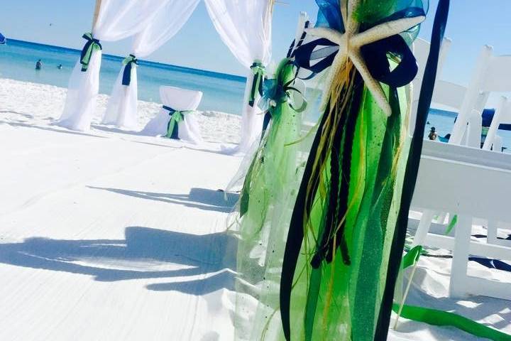 Beach wedding space