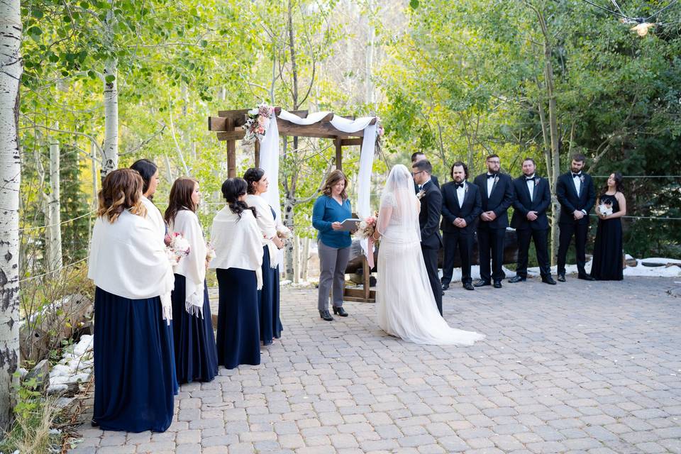 Ceremony on the terrace