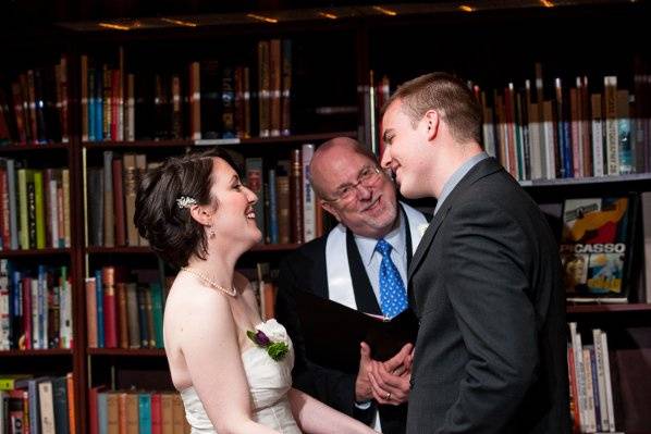 Couple exchanging vows