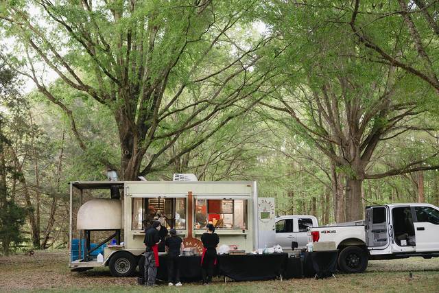 Food truck at a wedding