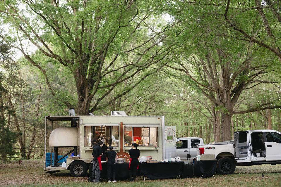Food truck at a wedding