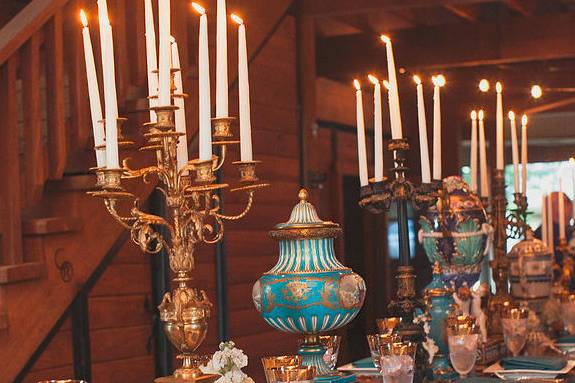 Table setup with candles