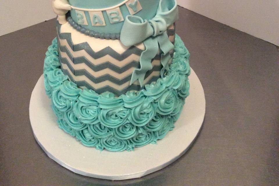Sky blue cake