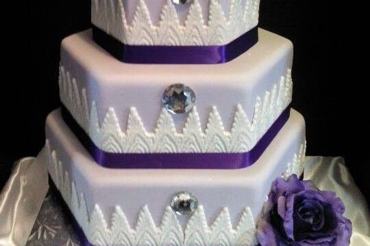 Violet themed cake