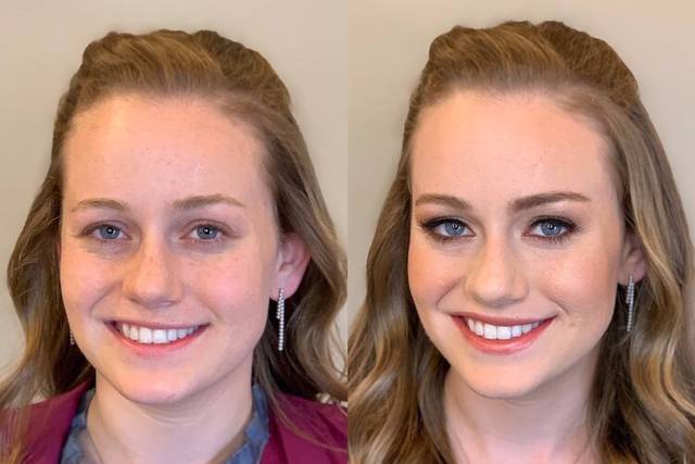 Before and after bride
