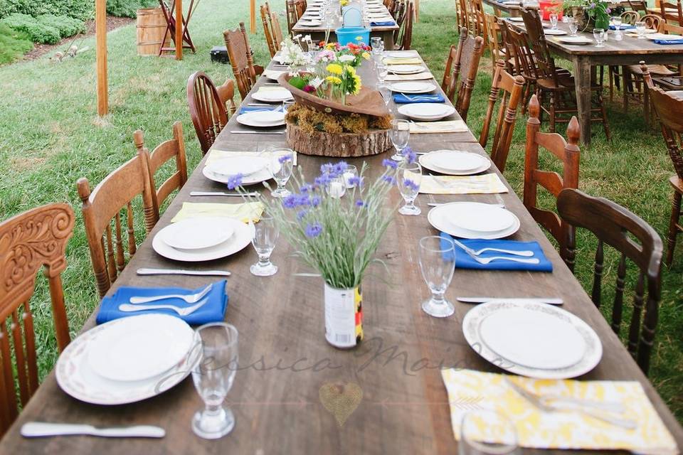 Outdoor table setting