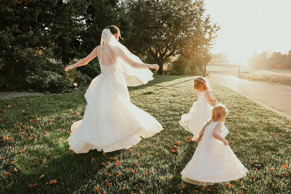 Flower Girl Twirls in Oregon