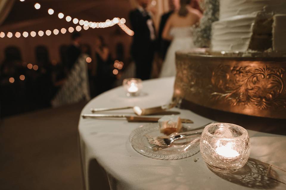 Bride and groom dance