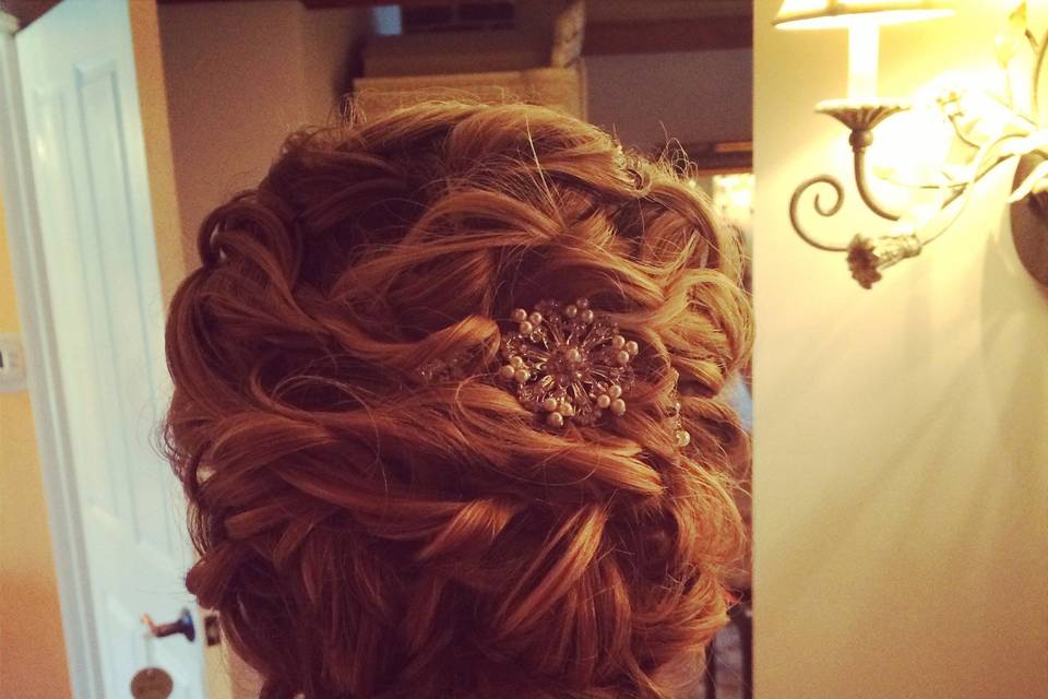 Messy but elegant updo