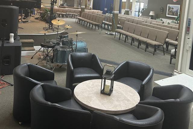 Seating area off to the side