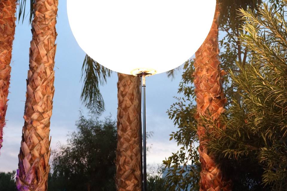 Outdoor Moon Balloon Lighting