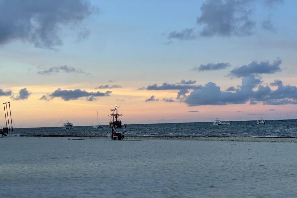 Sunset on the beach