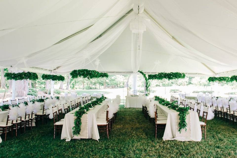 Long table for guests