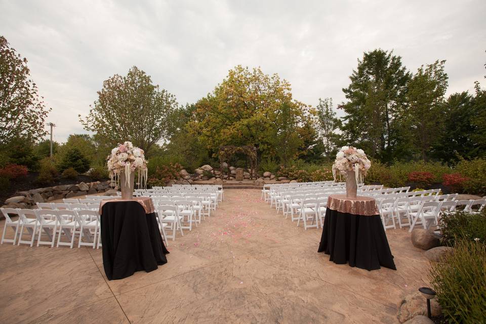 Outdoor ceremony setup