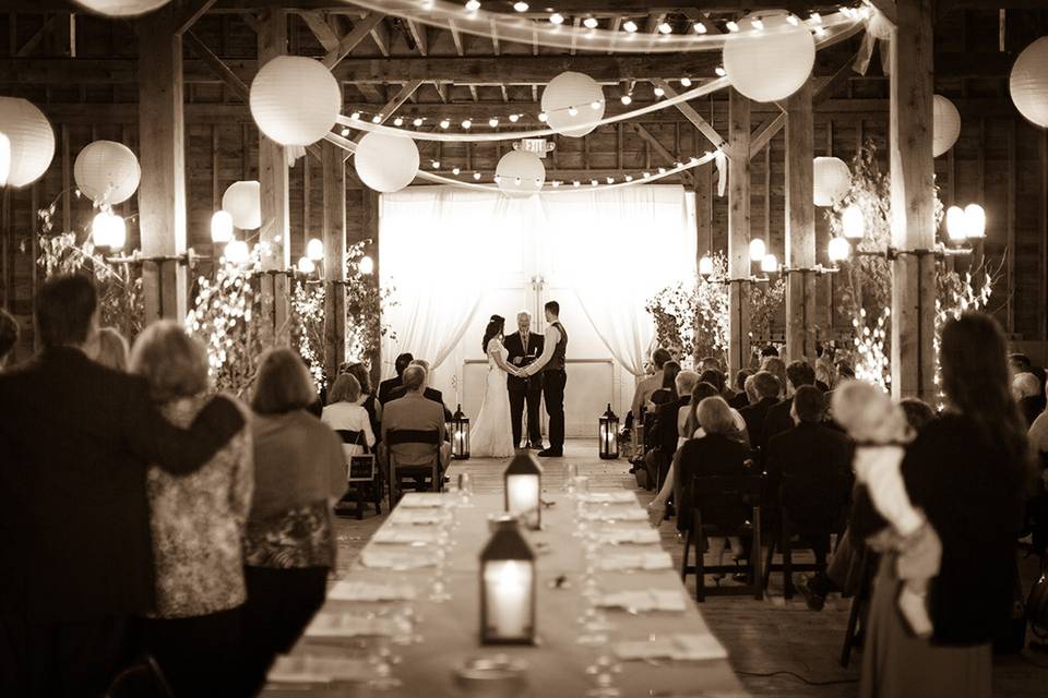 West Monitor Barn ceremony