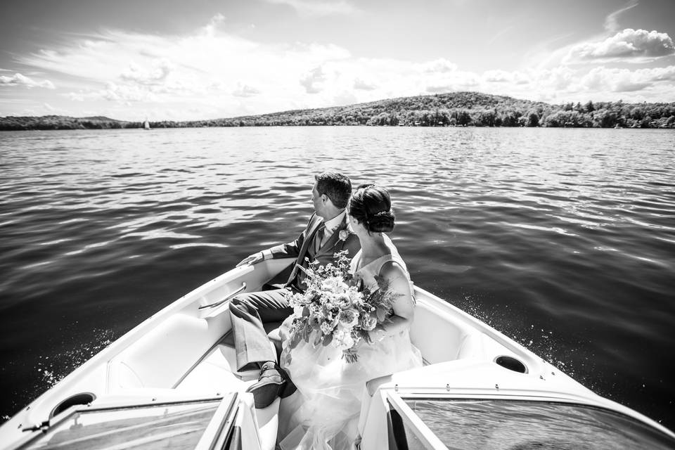 Riding back from the ceremony.