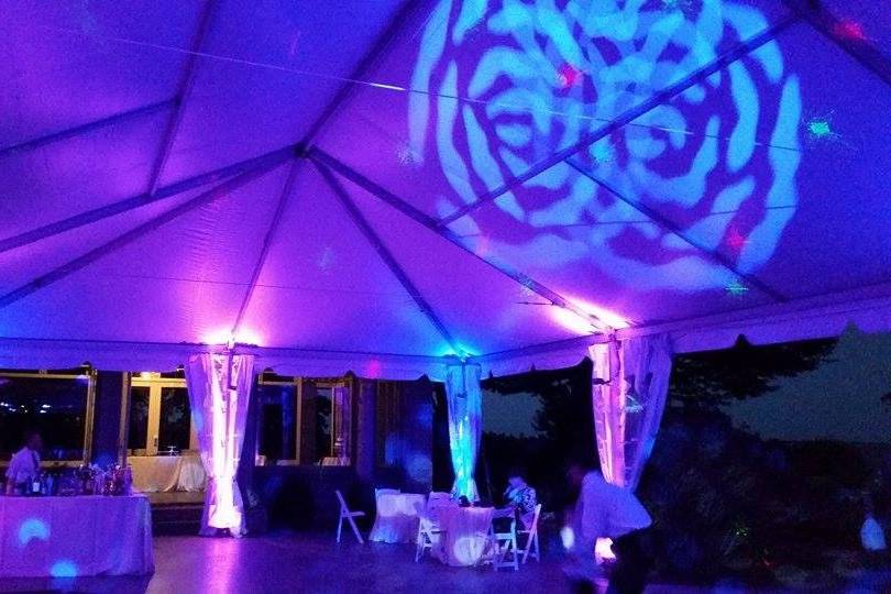 Showcasing some amazing Up-Lighting for a Tent Wedding we did this year