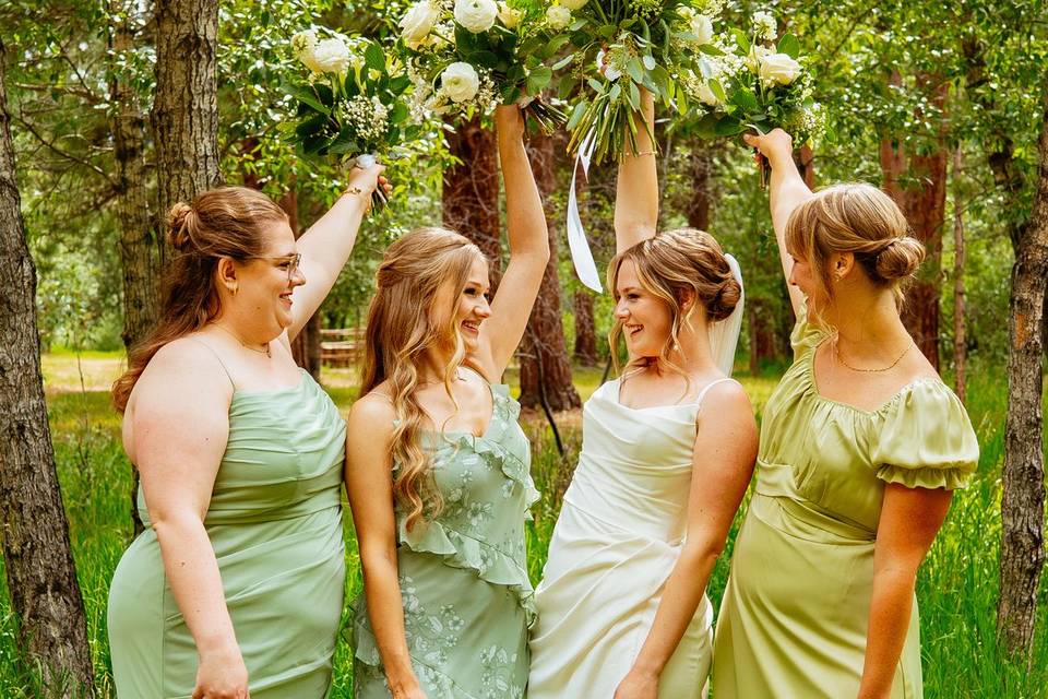 Outdoor wedding by a river