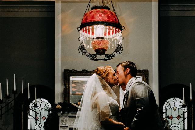 Under the antique lamp