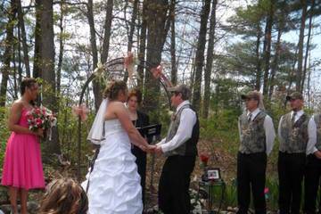 Backyard wedding up north near Ludington