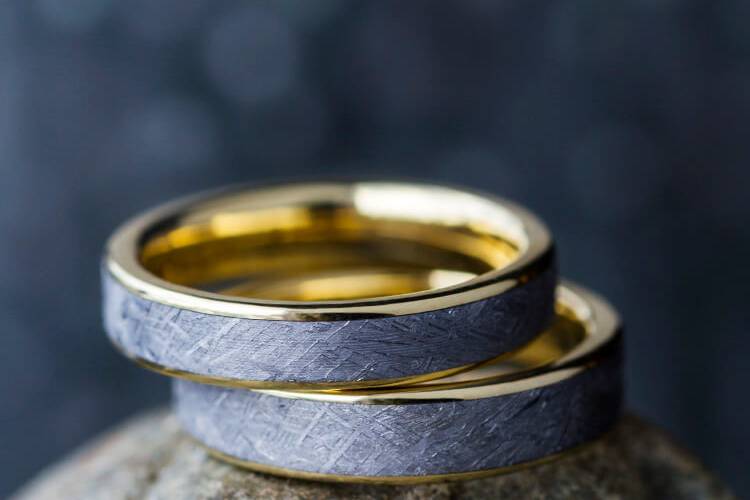 Meteorite Moon Cuff Links