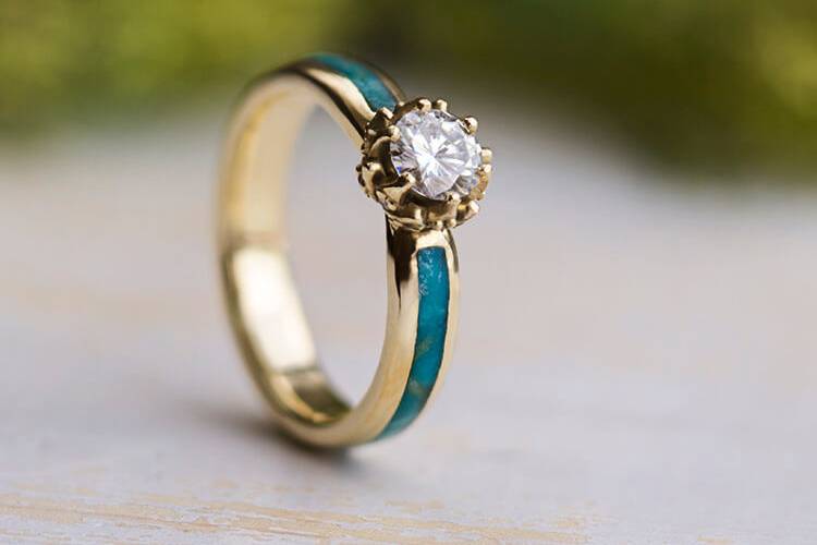 Moonstone Engagement Ring