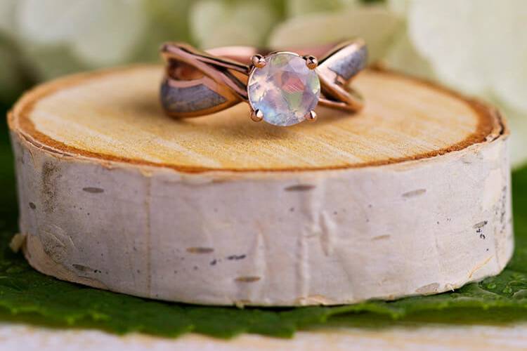 Moonstone Engagement Ring