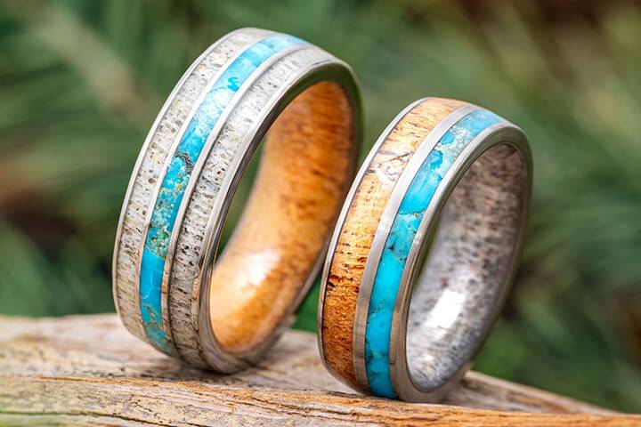 Antler and Turquoise Rings