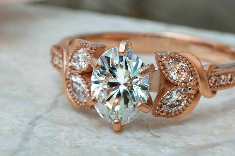 Rose Gold Diamond Engagement Ring — Quercus Raleigh Custom Engagement Rings