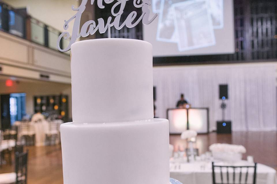Cake from Earth and Sugar for Meg + Javier's Wedding Reception. Photo by Rachel Wallace Photography.