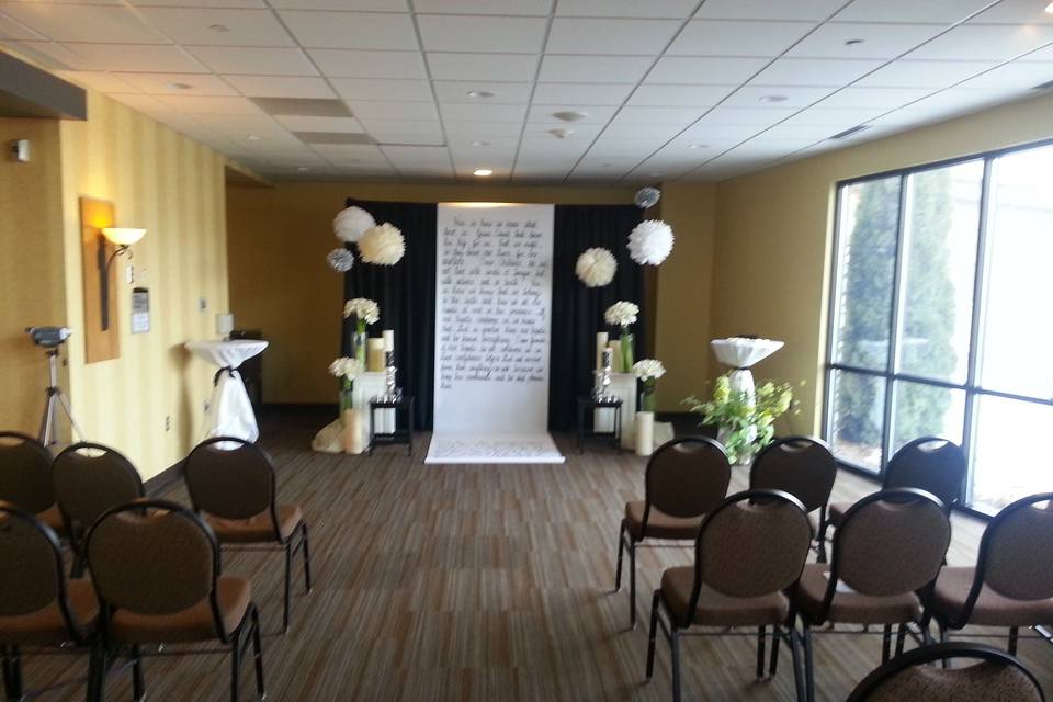 Wedding ceremony area