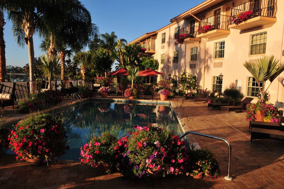 HOTEL POOL AREA AVAILABLE FOR CEREMONIES, RECEPTIONS, AND SPECIAL EVENTS