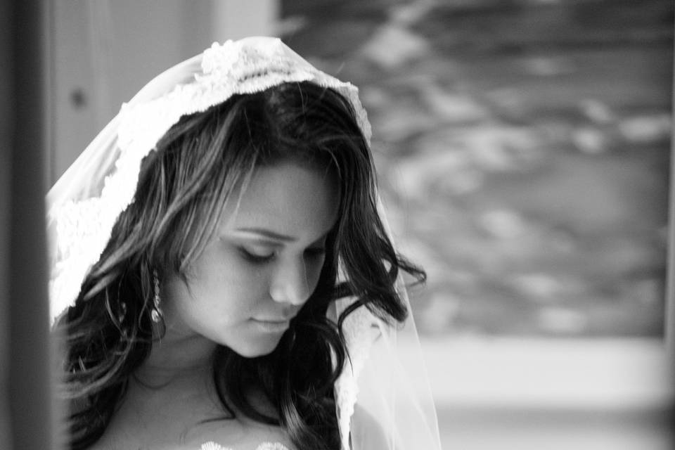 Bride getting ready