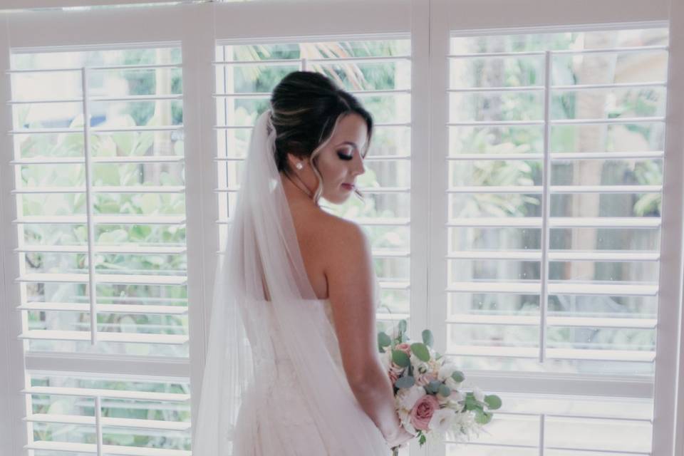 Bride getting ready