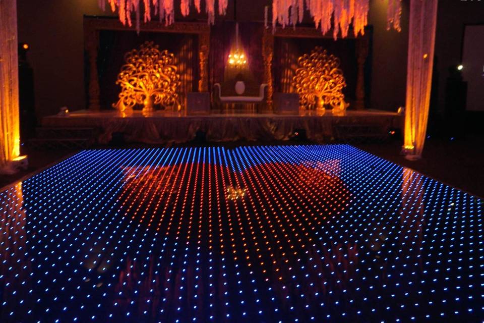 LED Pixel Floor with Heart