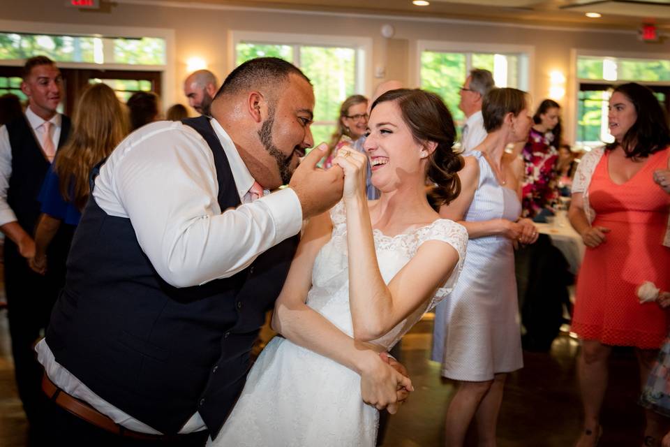 Dancing newlyweds