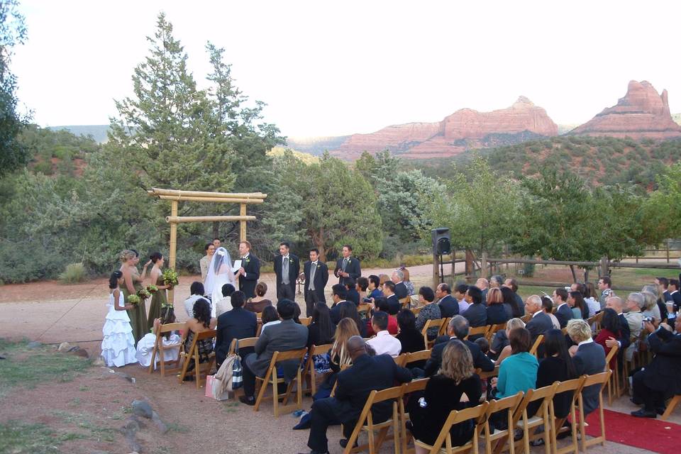 An outdoor ceremony