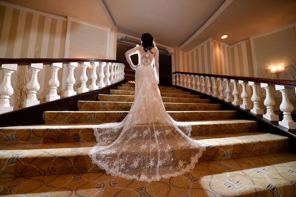 Grand Staircase and the white dress