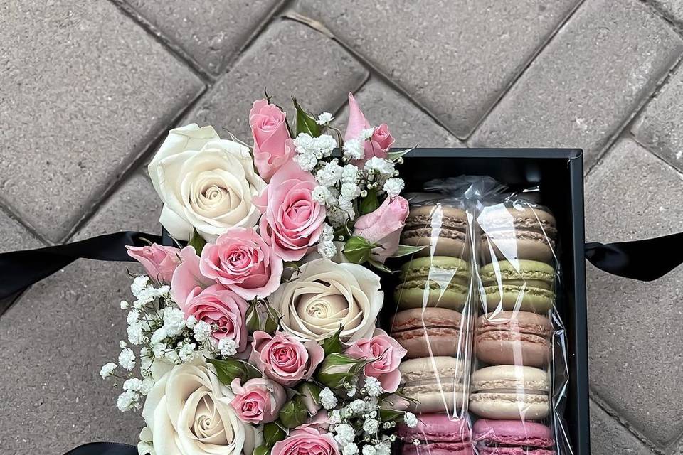 Pink and white