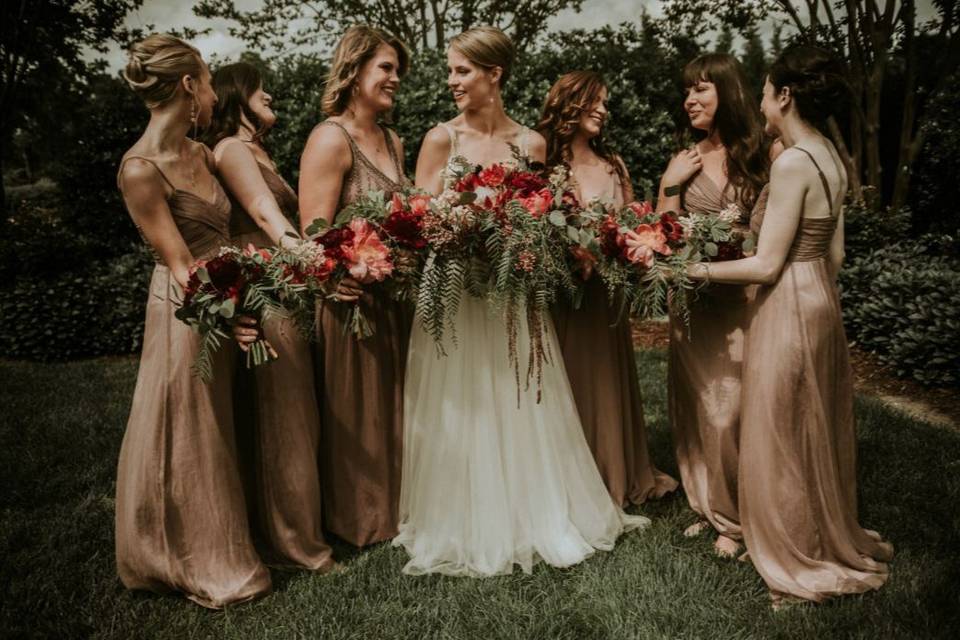 Bouquets of the bridal party