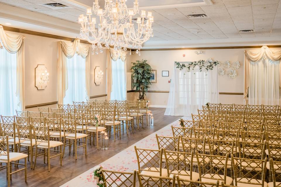 An Indoor Ceremony set-up