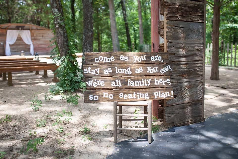 Wedding signage