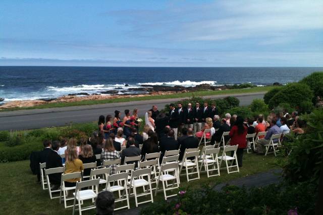 Outdoor wedding ceremony