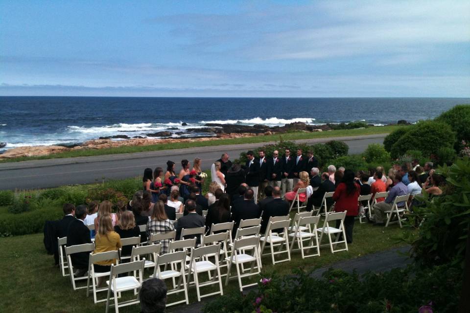 Outdoor wedding ceremony